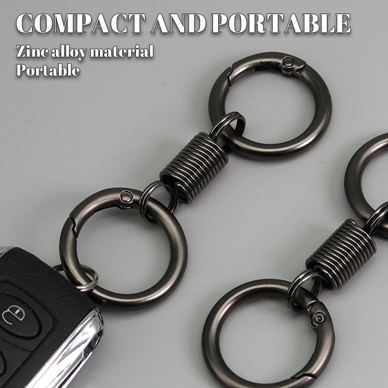 (š„2024Last Day Promotion  - 49% off)Nordic Retro Spring Double Ring Keychain